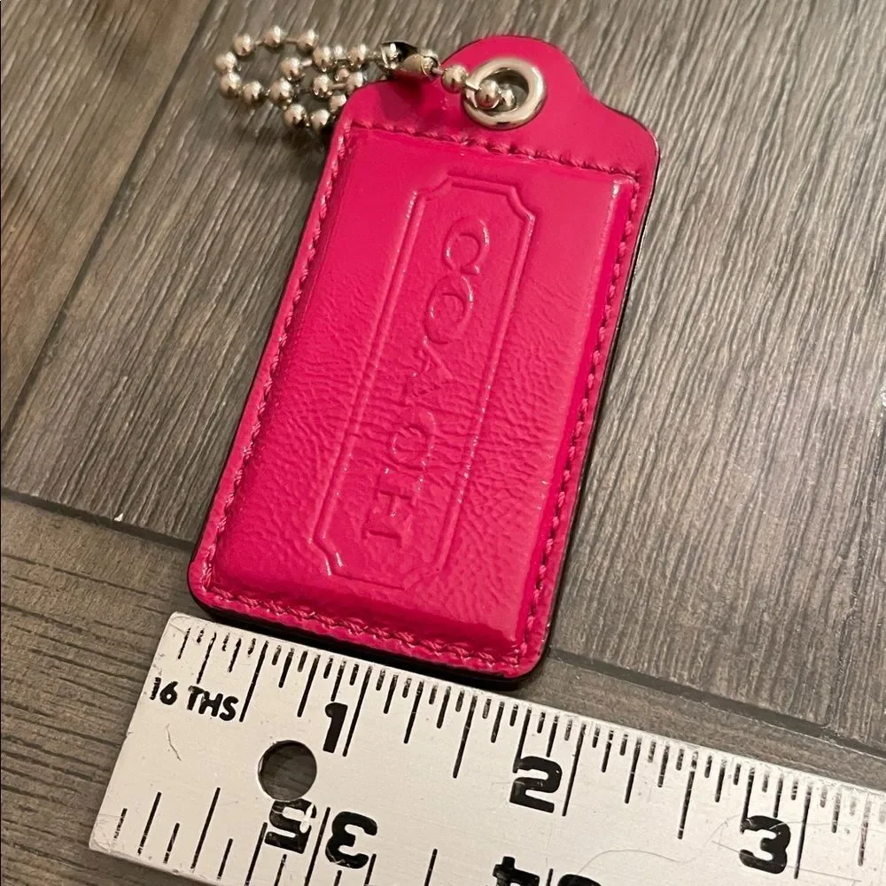 Coach Alex Op Art Tote 14276 Replacement Hangtag - Key Chain Bag Charm Raspberry